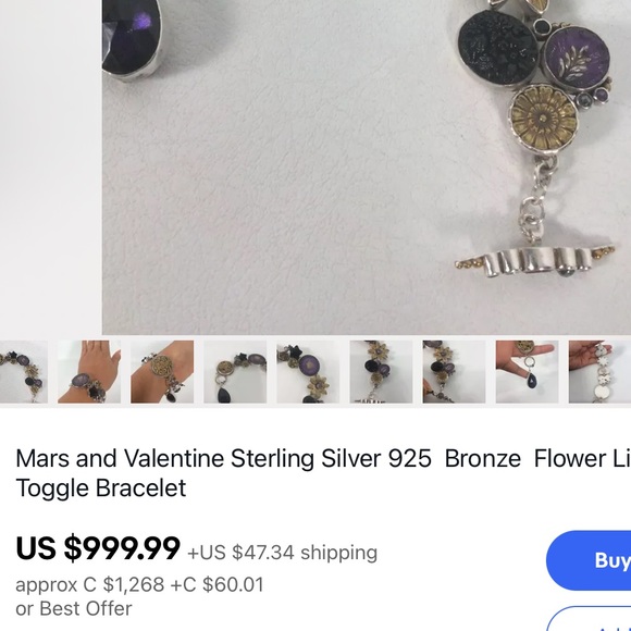 Echo of the dreamer Mars &valentine pearl sterling silver collectors handcrafted - Picture 8 of 12